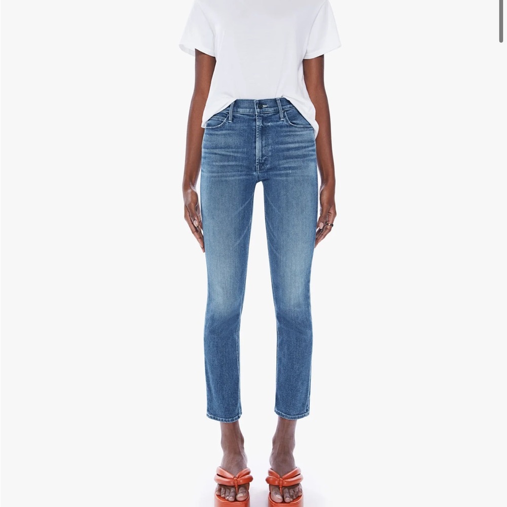 MOTHER mid rise dazzler ankle 26